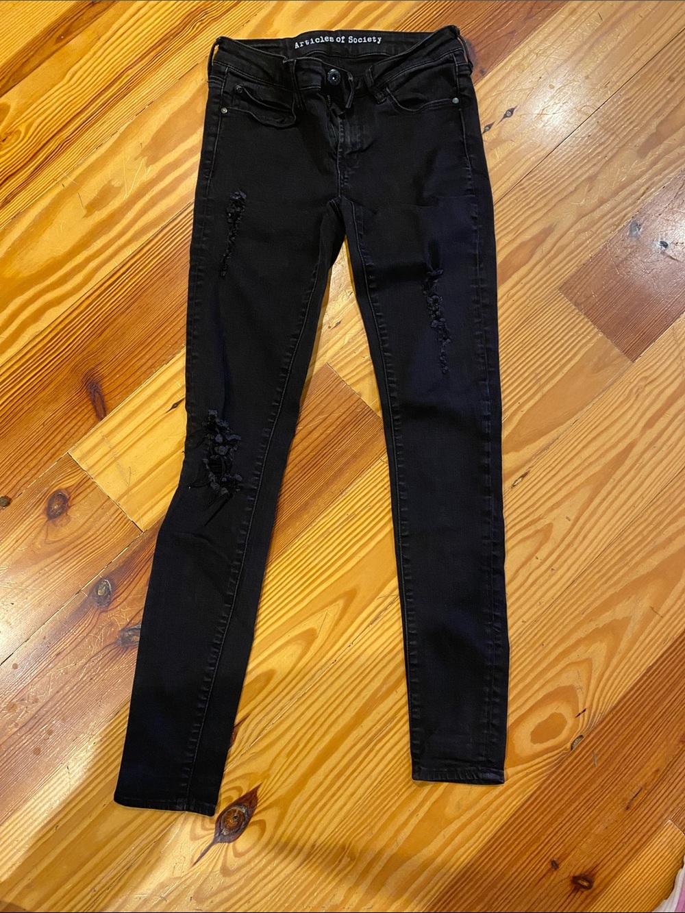 Articles of Society Black Ripped Skinny Jeans - Women's